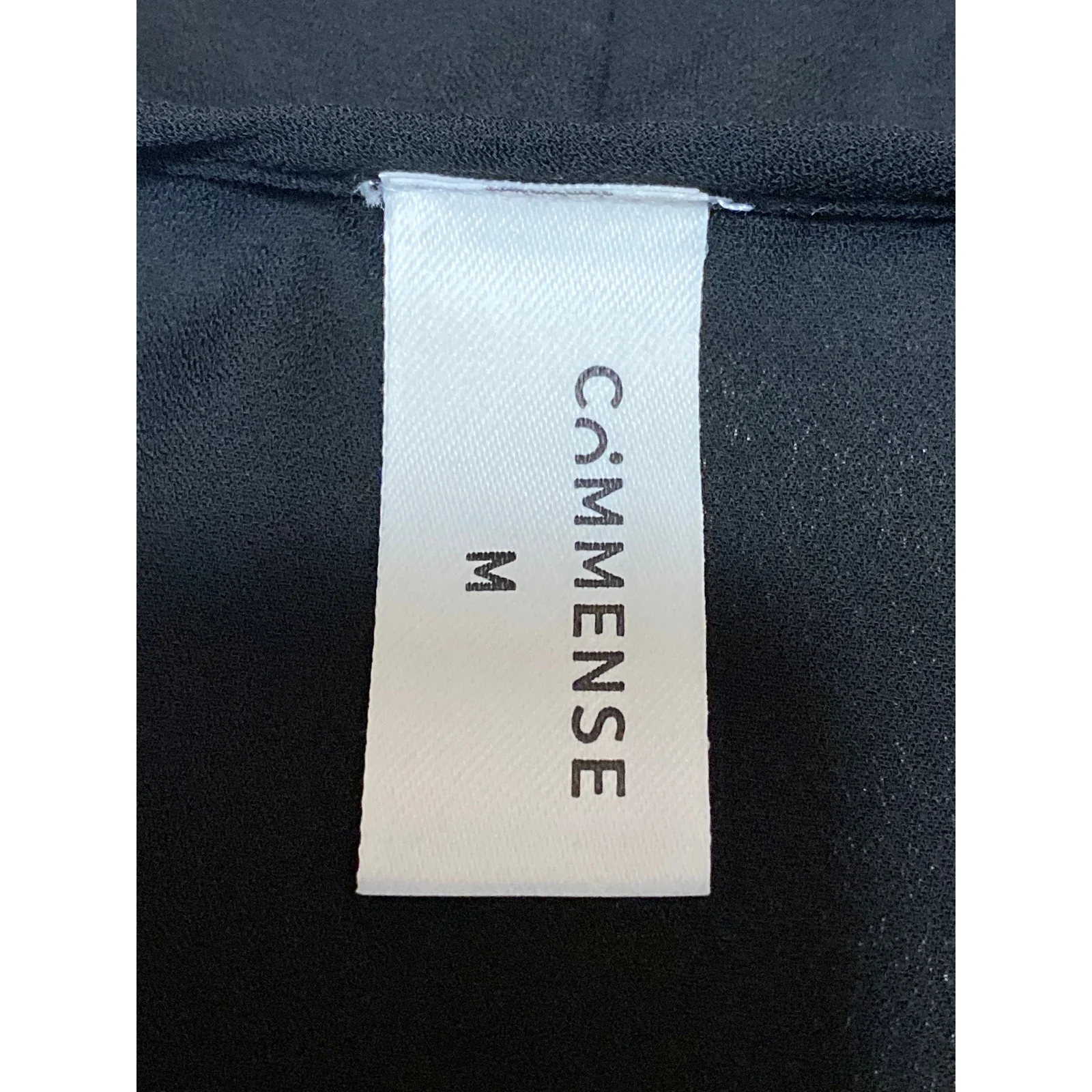 Commense Women's Black V-Neck Ruffles Long Bell Sleeve Crop Blouse Top Size M - Image 4
