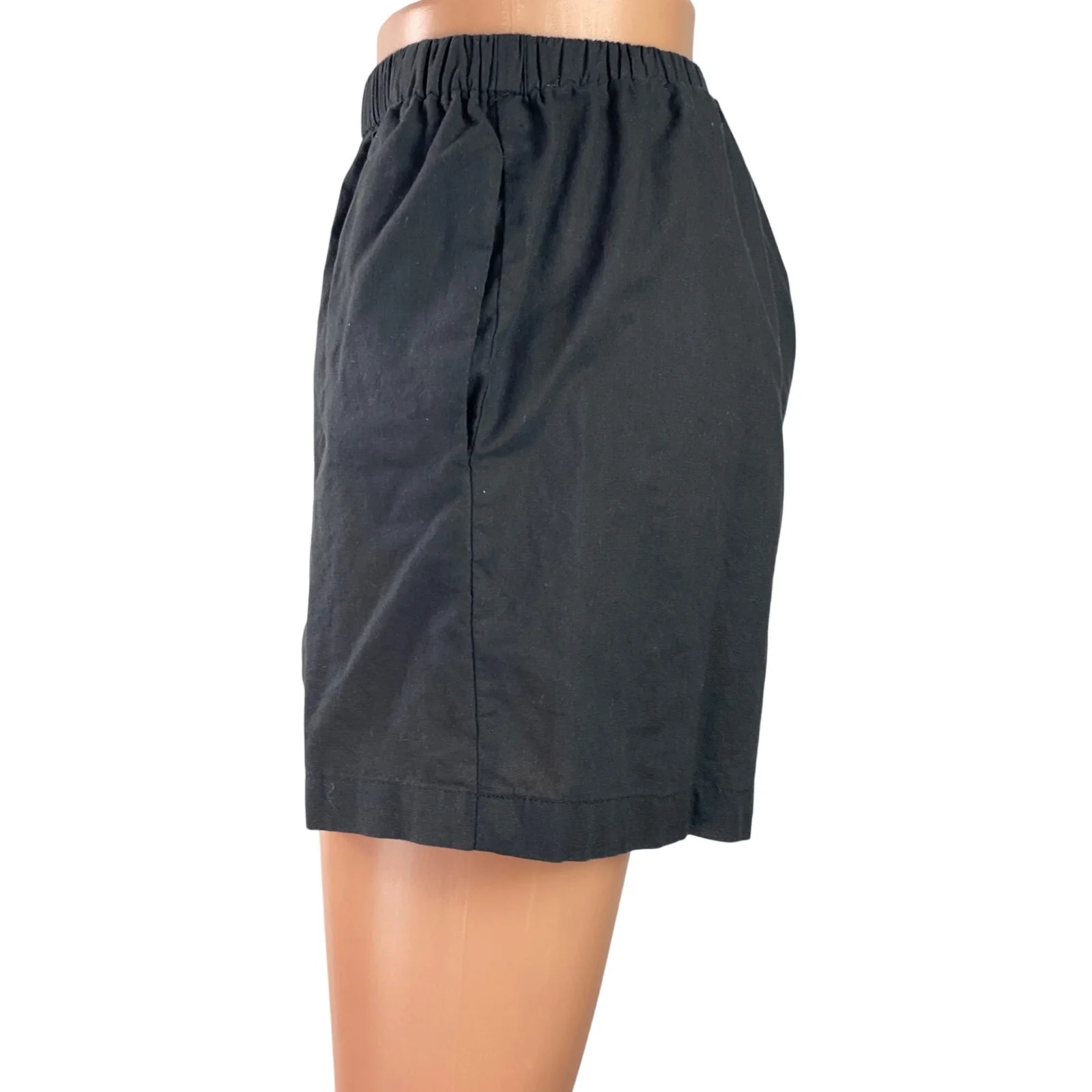 Commense Women's Gray High Rise Elastic Waist Wide Leg Casual Lounge Shorts XS - Image 2