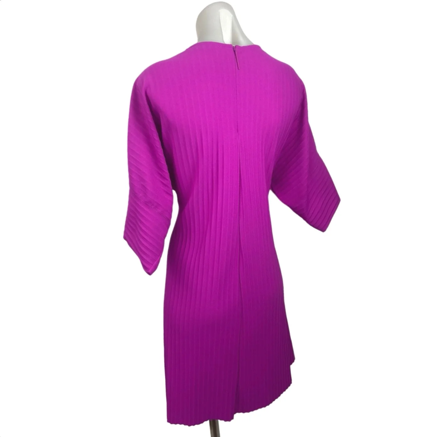 COS Purple Crew Neck Dolman Sleeve Stretch Knee Length Mini Sheath Dress Size S - Image 2
