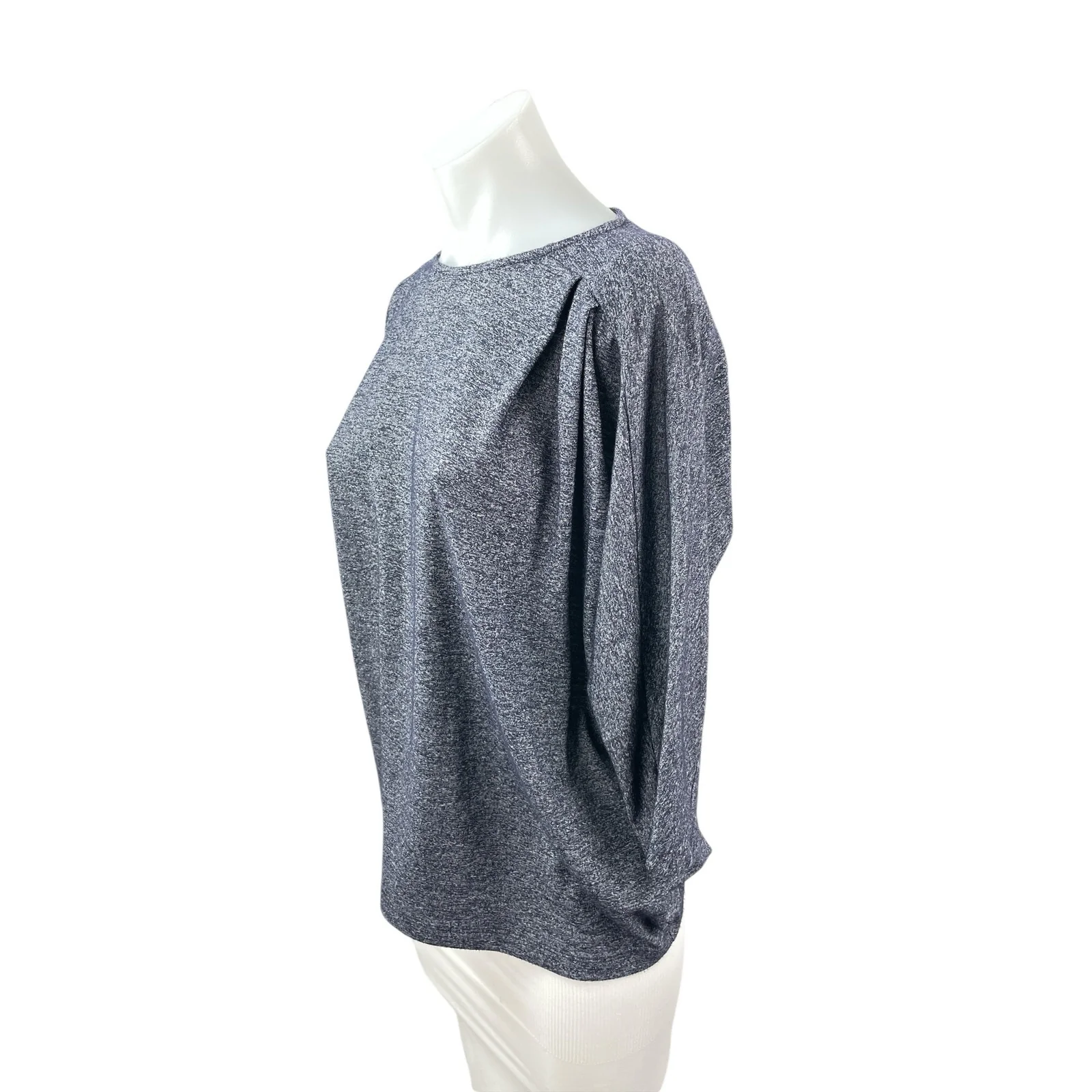 COS Women's Black Gray Heather Half Sleeve Loose Relaxed T Shirt Tee Top Size S - Image 2