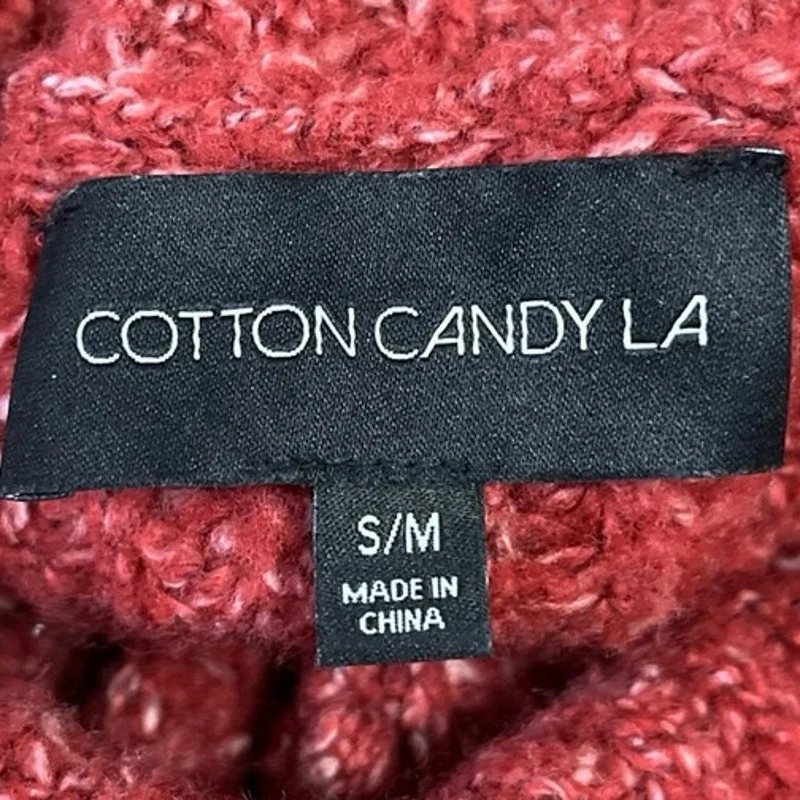 Cotton Candy LA Red Turtleneck Long Sleeve Cozy Pullover Sweater Top Size S/M - Image 3