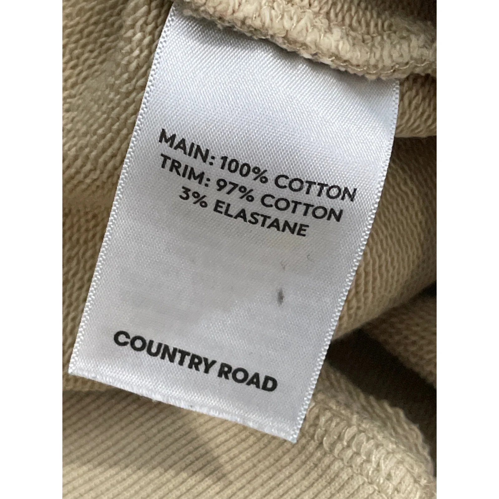 Country Road Women's Beige Stand Collar Long Sleeve Sweater Sweatshirt Top Sz XL - Image 6
