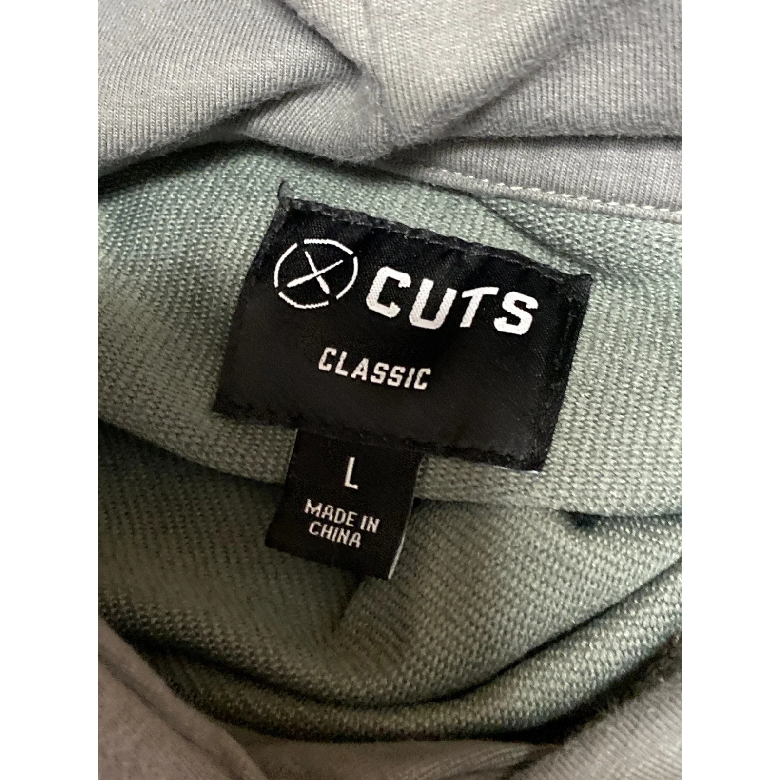Cuts Hyperloop Men's Gray Long Sleeve Activewear Sweater Hoodie Sweatshirt Top L - Image 5