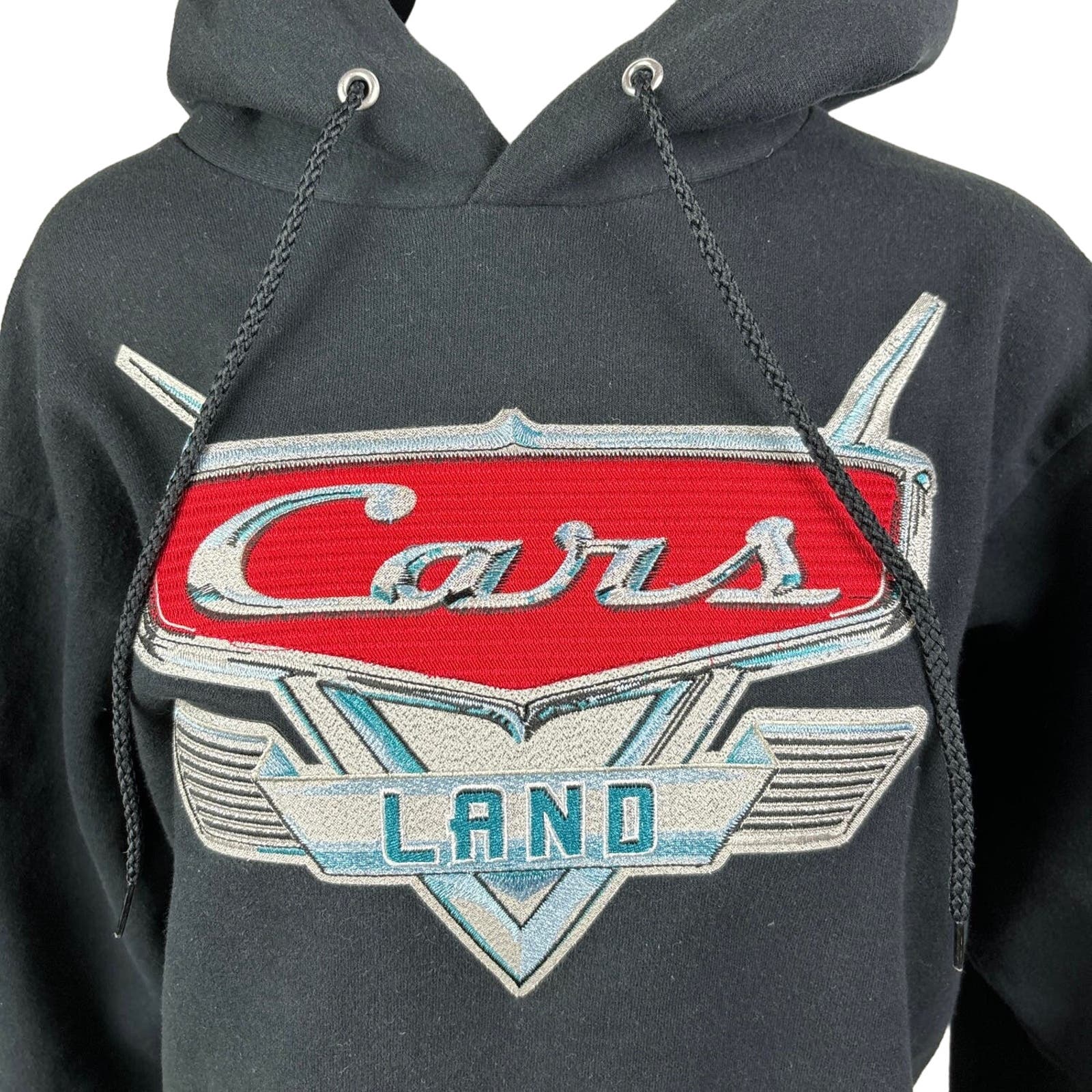 Disney Womens Black Cars Land Movie Graphic Print Pixar Long Sleeve Hoodie S - Image 5