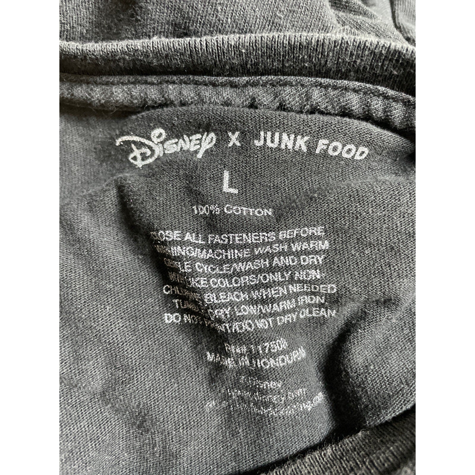 Disney x Junk Food HEAT Mickey and Minnie Womens Black T Shirt Tee Top Size L - Image 5