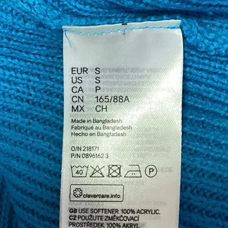 Divided by H&M Green Turtleneck Cropped Long Sleeve Pullover Sweater Top Size S - Image 4