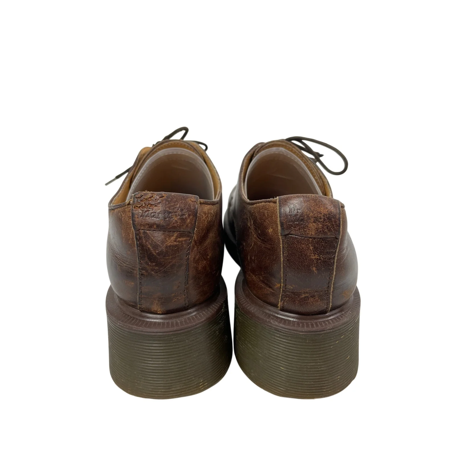 Dr. Martens 8461 Brown Distressed Leather Lace Up Chunky Platform Oxford Shoes 5 - Image 3
