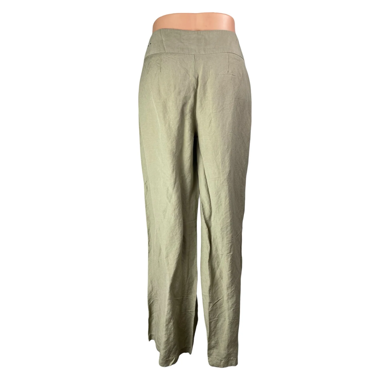 East 5th Women's Gray Linen High Waisted Palazzo Wide Leg Trousers Pants Size 10 - Image 2