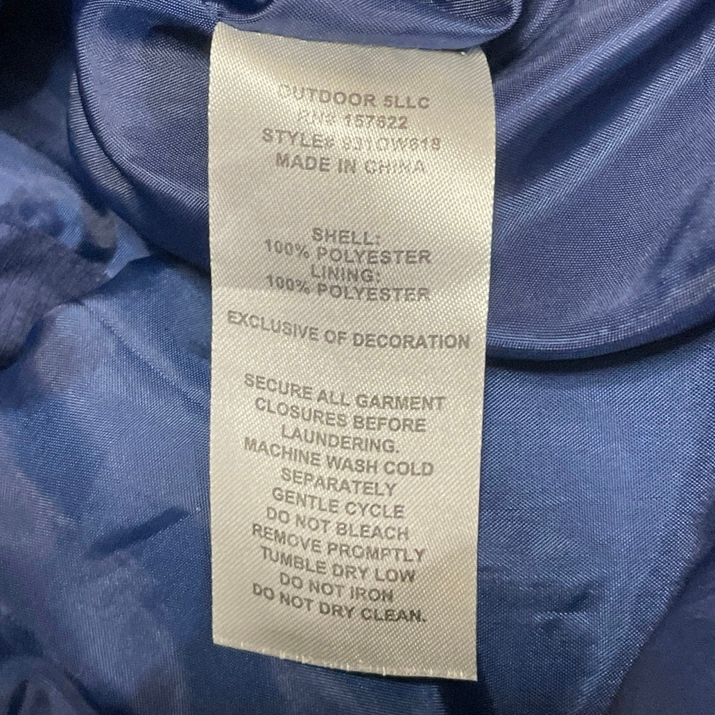 Eddie Bauer Kids Blue Color Block Full Zip Hooded Hoodie Windbreaker Jacket 14 - Image 4