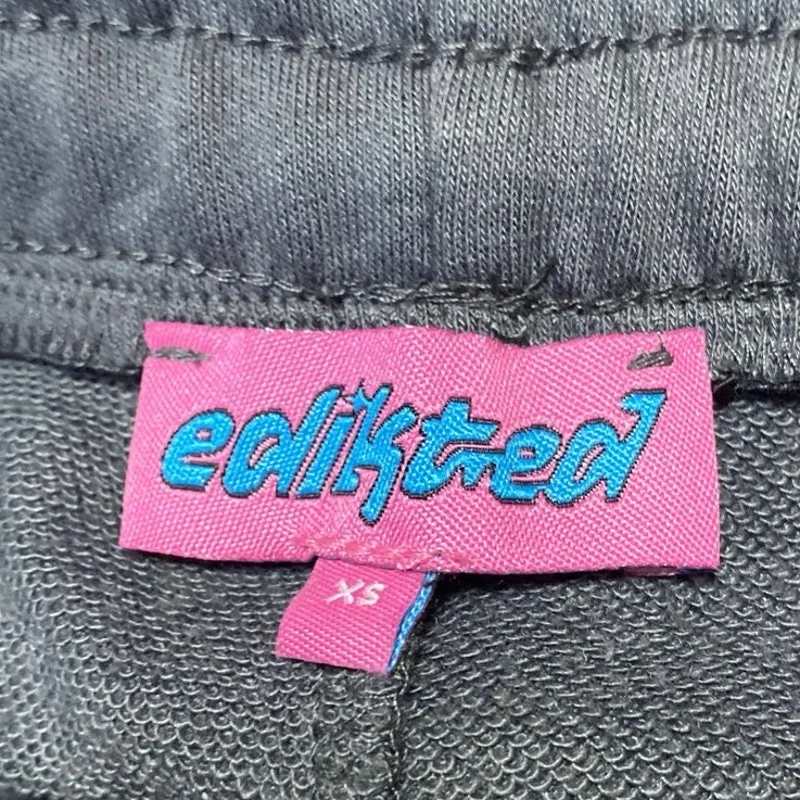 Edikted Gray Striped Elastic Waist Straight Wide Leg Trousers Sweatpants Size XS - Image 4