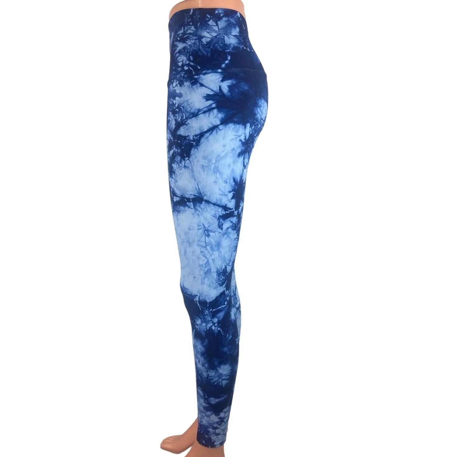 Electric & Rose Blue Tie Dye High Rise Compression Yoga Athletic Leggings Size S - Image 2