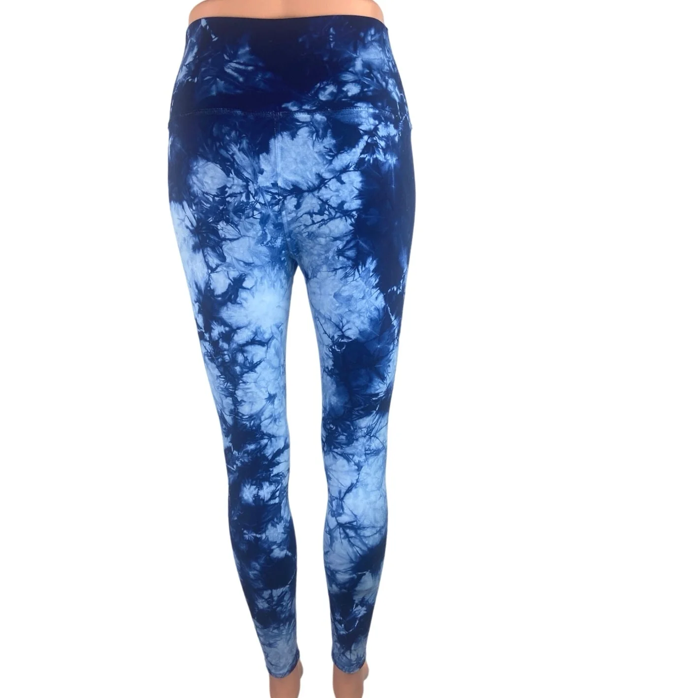 Electric & Rose Blue Tie Dye High Rise Compression Yoga Athletic Leggings Size S - Image 3