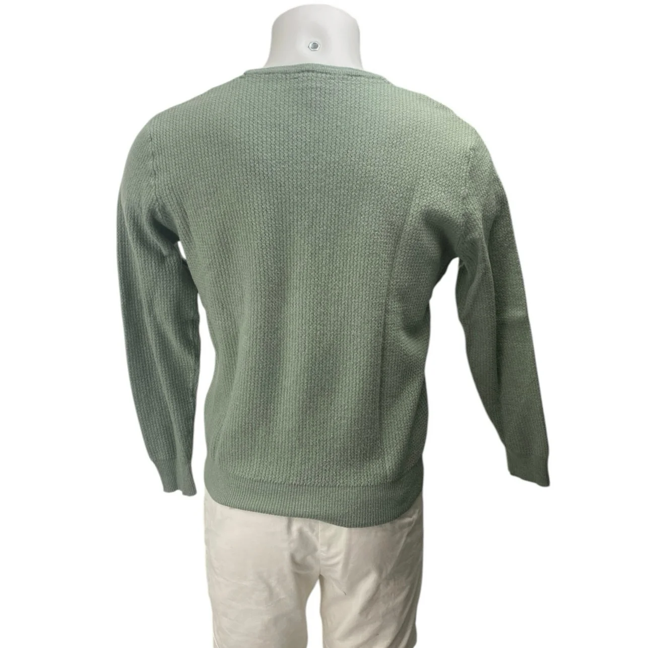 Emanuel Berg Men's Green Long Sleeve Wool Cashmere Crewneck Sweater Top Size S - Image 2