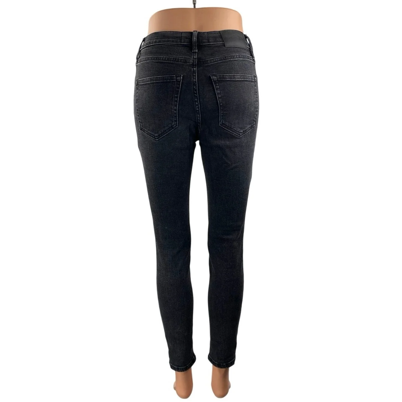 Everlane High Rise Authentic Stretch Black Button Fly Skinny Denim Jeans Size 26 - Image 3