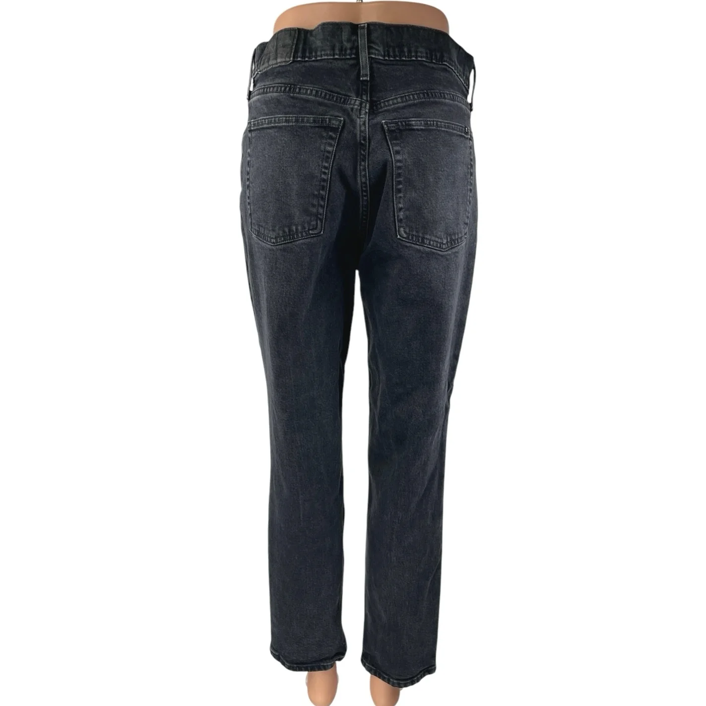 Everlane Original Cheeky Black Organic Cotton Straight High Waist Denim Jeans 29 - Image 3