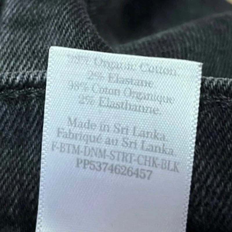 Everlane Original Cheeky Black Organic Cotton Straight High Waist Denim Jeans 29 - Image 5