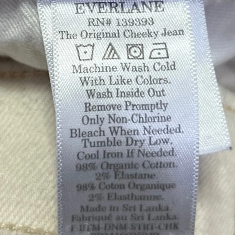 Everlane Original Cheeky Women's White High Waist Straight Ankle Denim Jeans 28 - Image 5