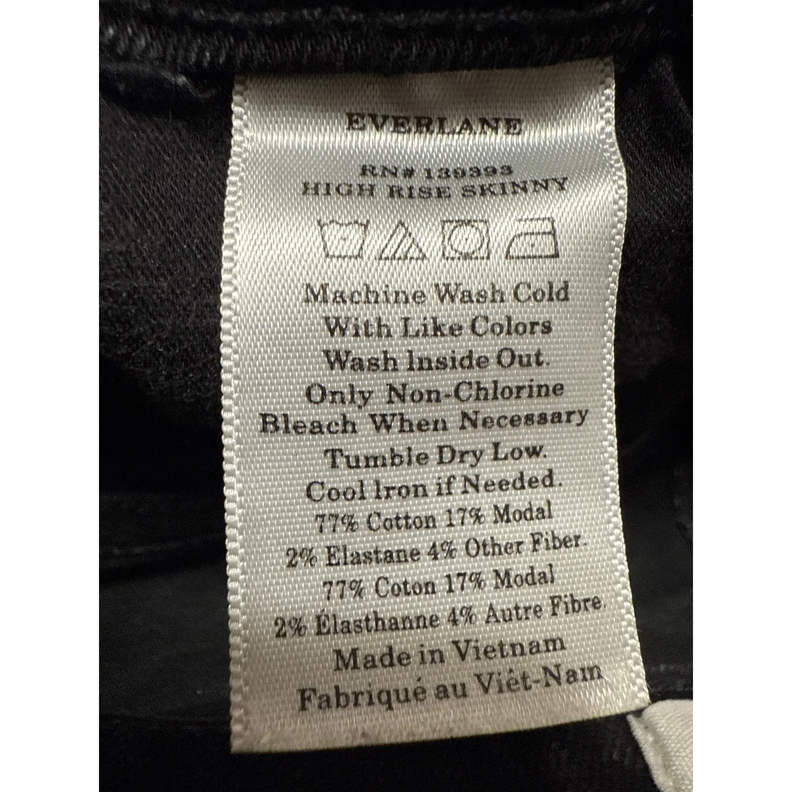 Everlane The High Rise Skinny Women's Black Cropped Casual Denim Jeans Size 31 - Image 5