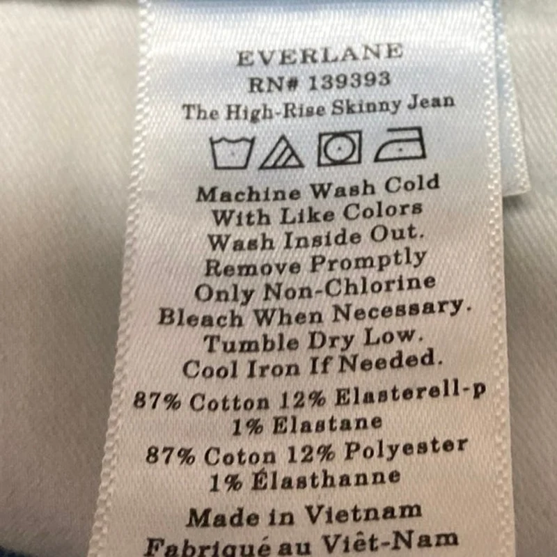 Everlane The High Rise Skinny Women's Blue Medium Wash Crop Denim Jeans Size 27 - Image 5