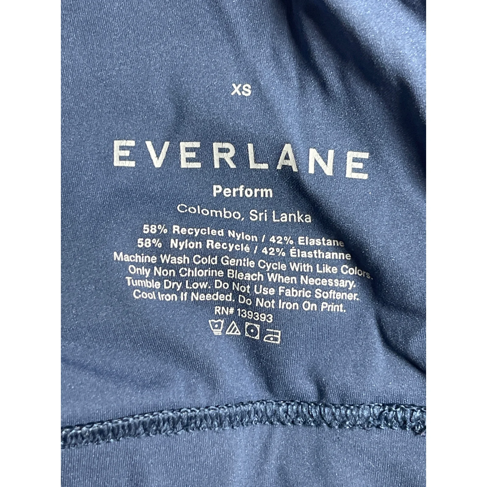 Everlane Womens Blue Sleeveless Yoga Workout Gym Athletic Sports Bra Crop Top XS - Image 5