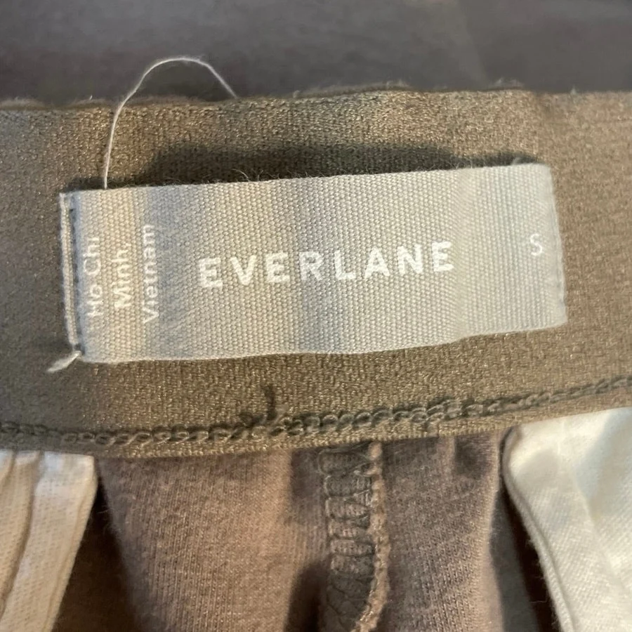 Everlane Women's Gray Striped Tapered High Rise Casual Trousers Pants Size S - Image 5