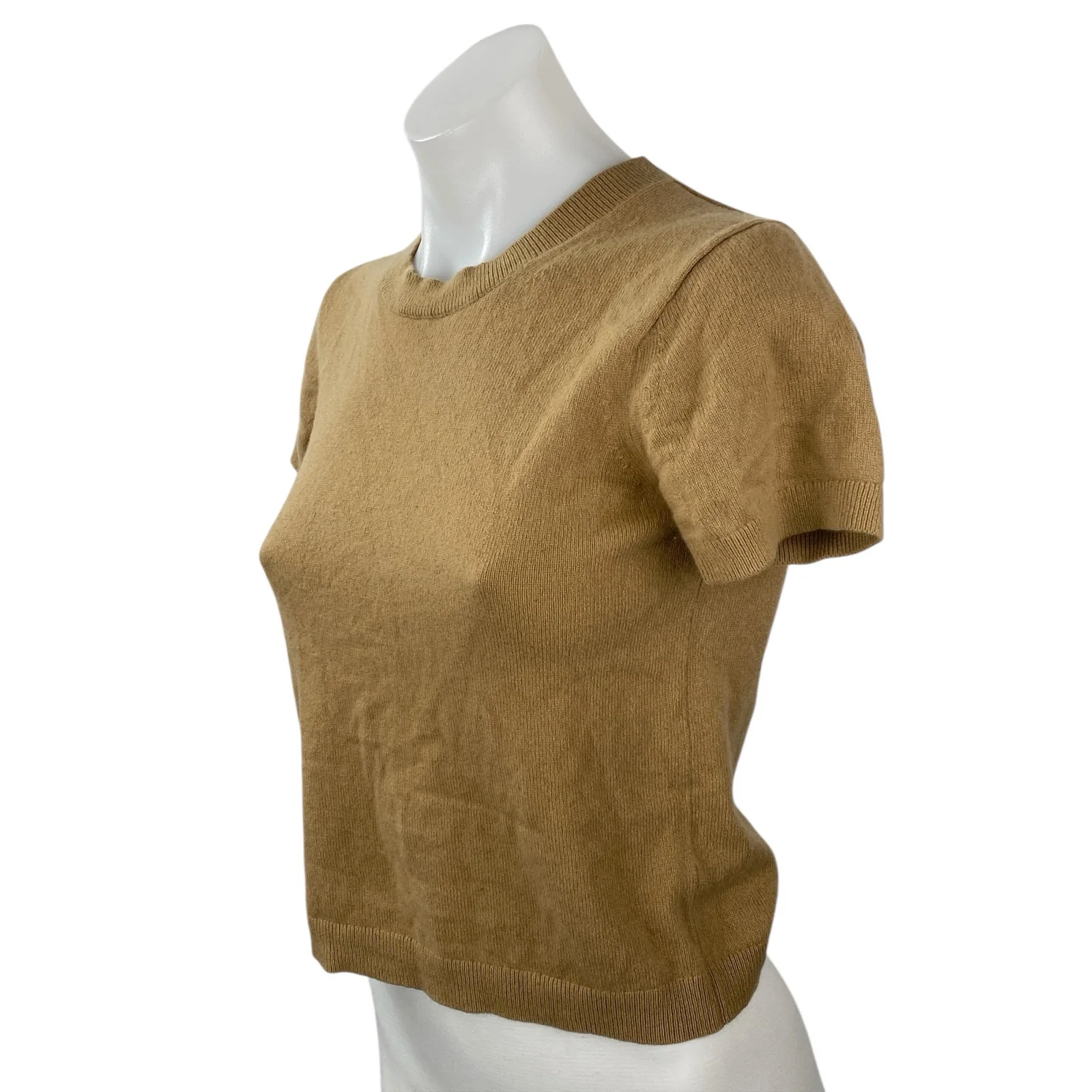 Everlane Women's Tan Khaki Short Sleeve Crew Neck Baby Tee T Shirt Top Size XS - Image 2