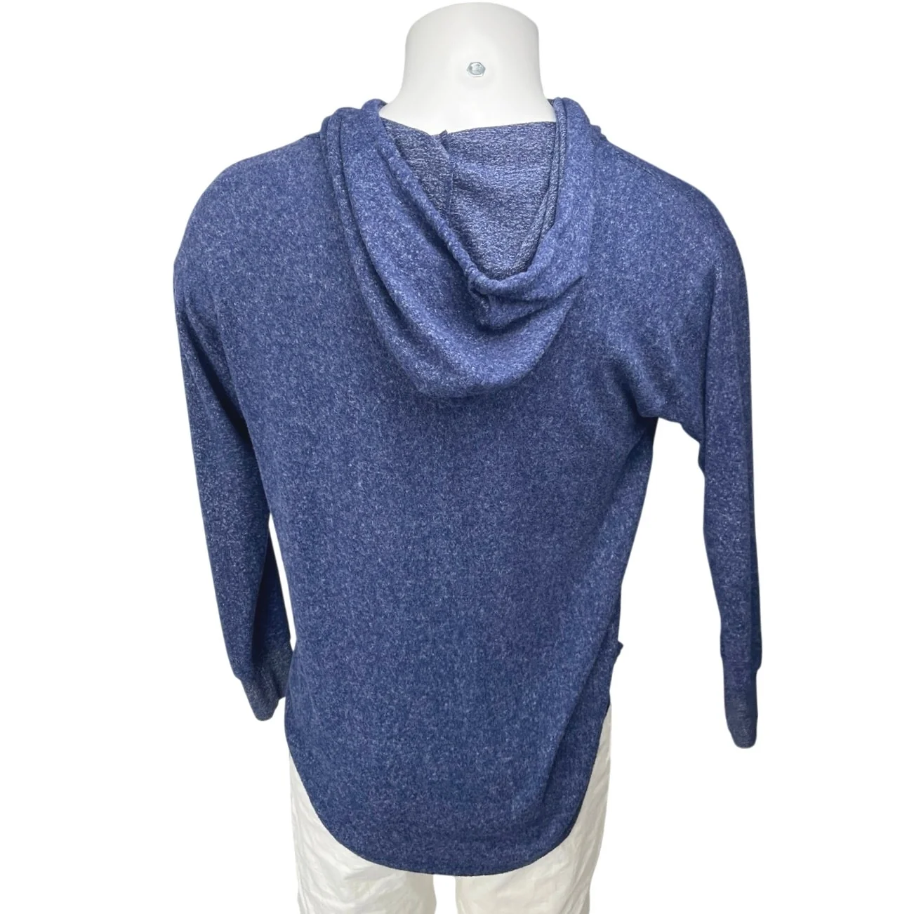 Faded Glory Men's Blue Long Sleeve Drawcord Hooded Hoodie Sweater Sweatshirt M - Image 2