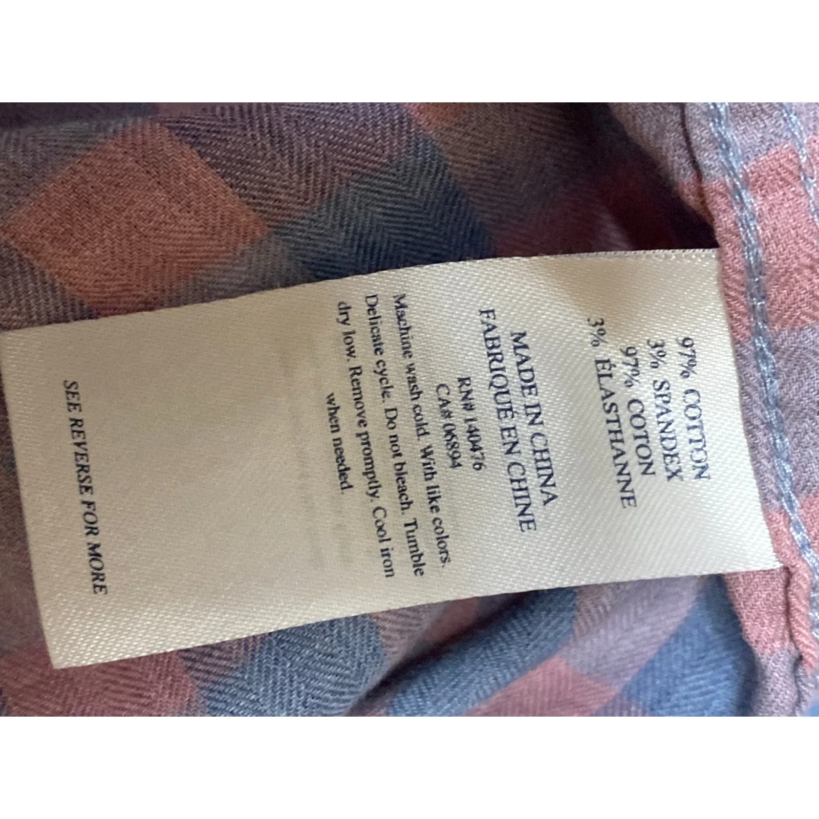 Faherty Men's Purple Plaid Gingham Check Long Sleeve Button Down Shirt Top L - Image 6
