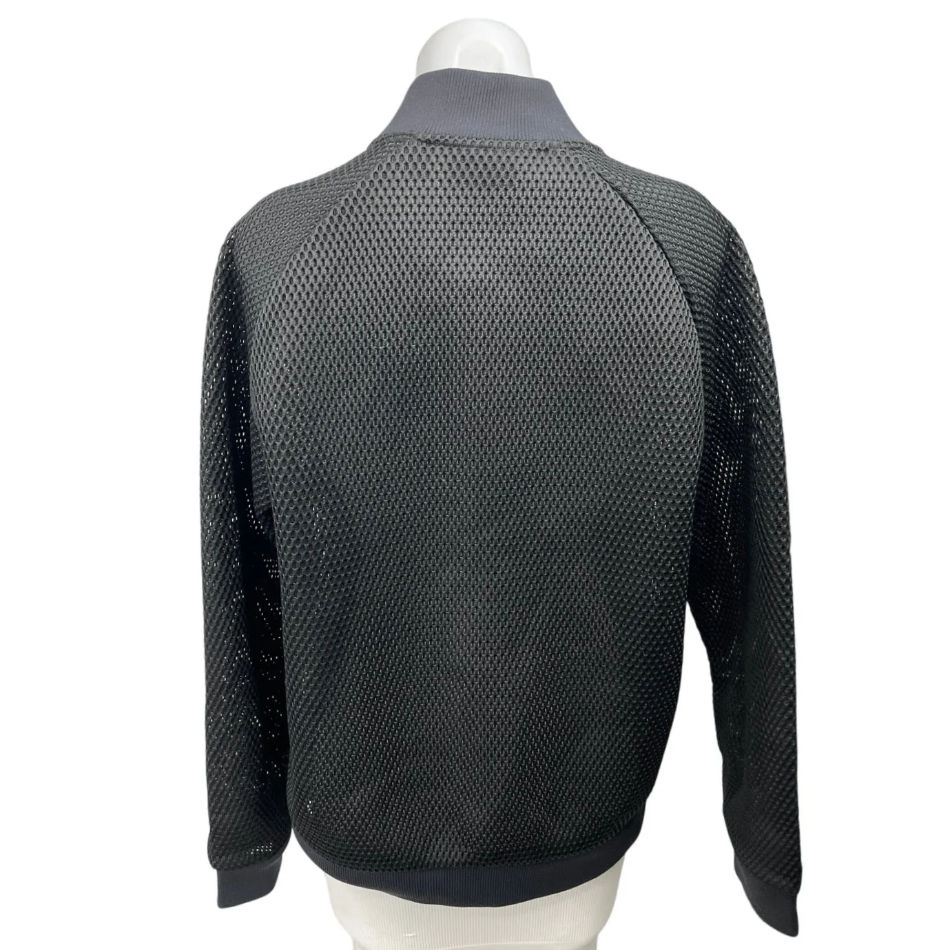Fila Whiteline Women's Black Mesh Zip Up Activewear Track Bomber Jacket Size S - Image 2