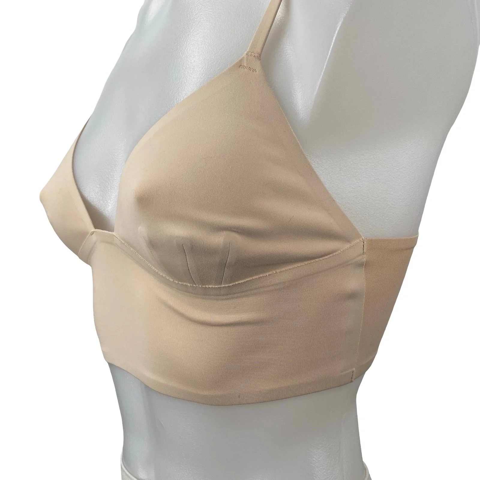 Free People Intimately Cream Nude Adjustable Longline Neo Bralette Bra Size XS - Image 3