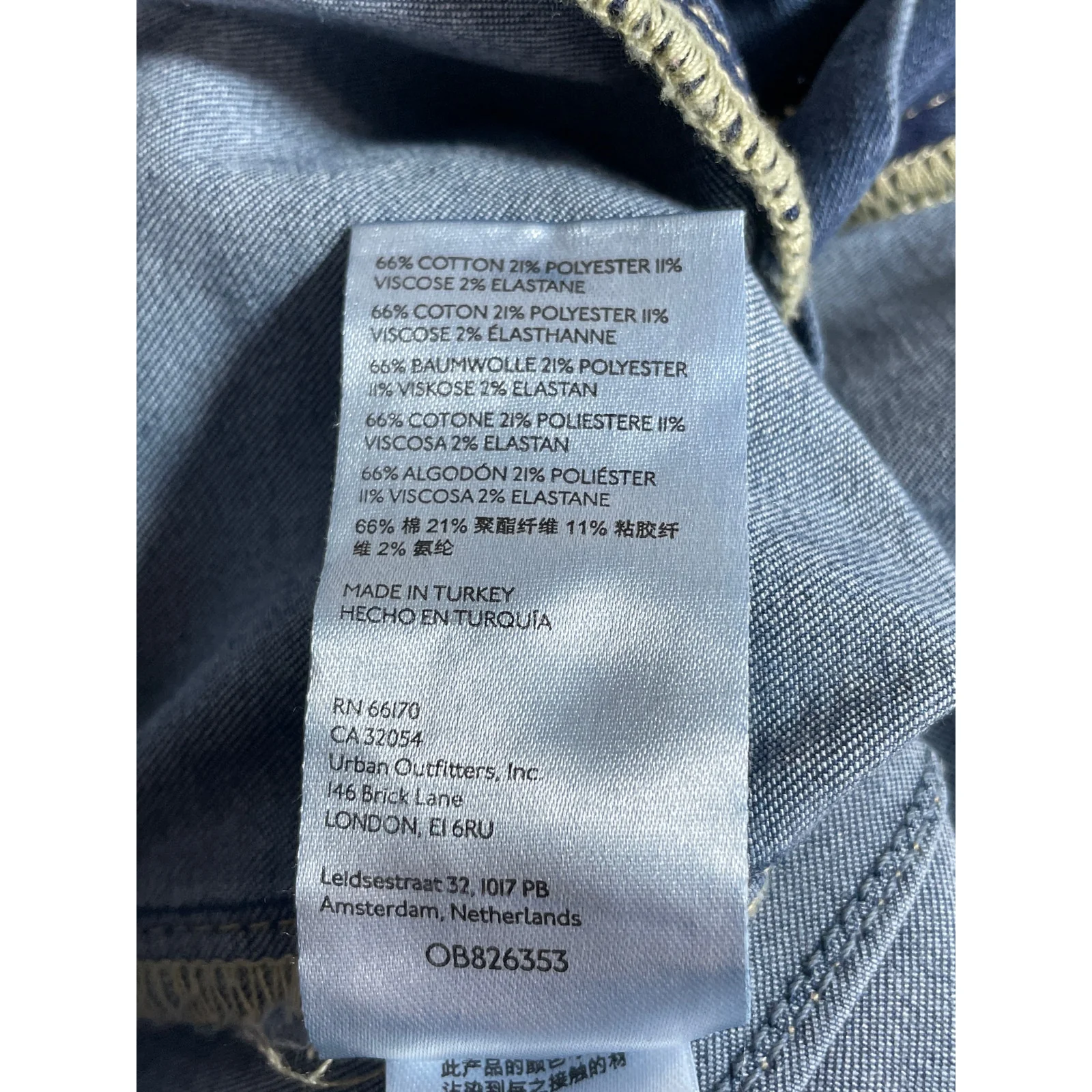 Free People We The Free Blue High Rise Flared Bootcut Bell Bottom Denim Jeans XS - Image 7