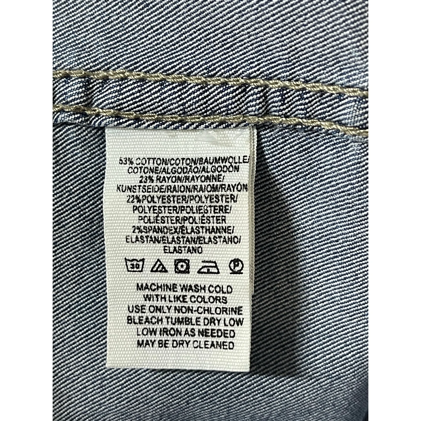 Free People Women's Blue Denim Back Zip Mini Pencil A-Line Jeans Skirt Size 12 - Image 5