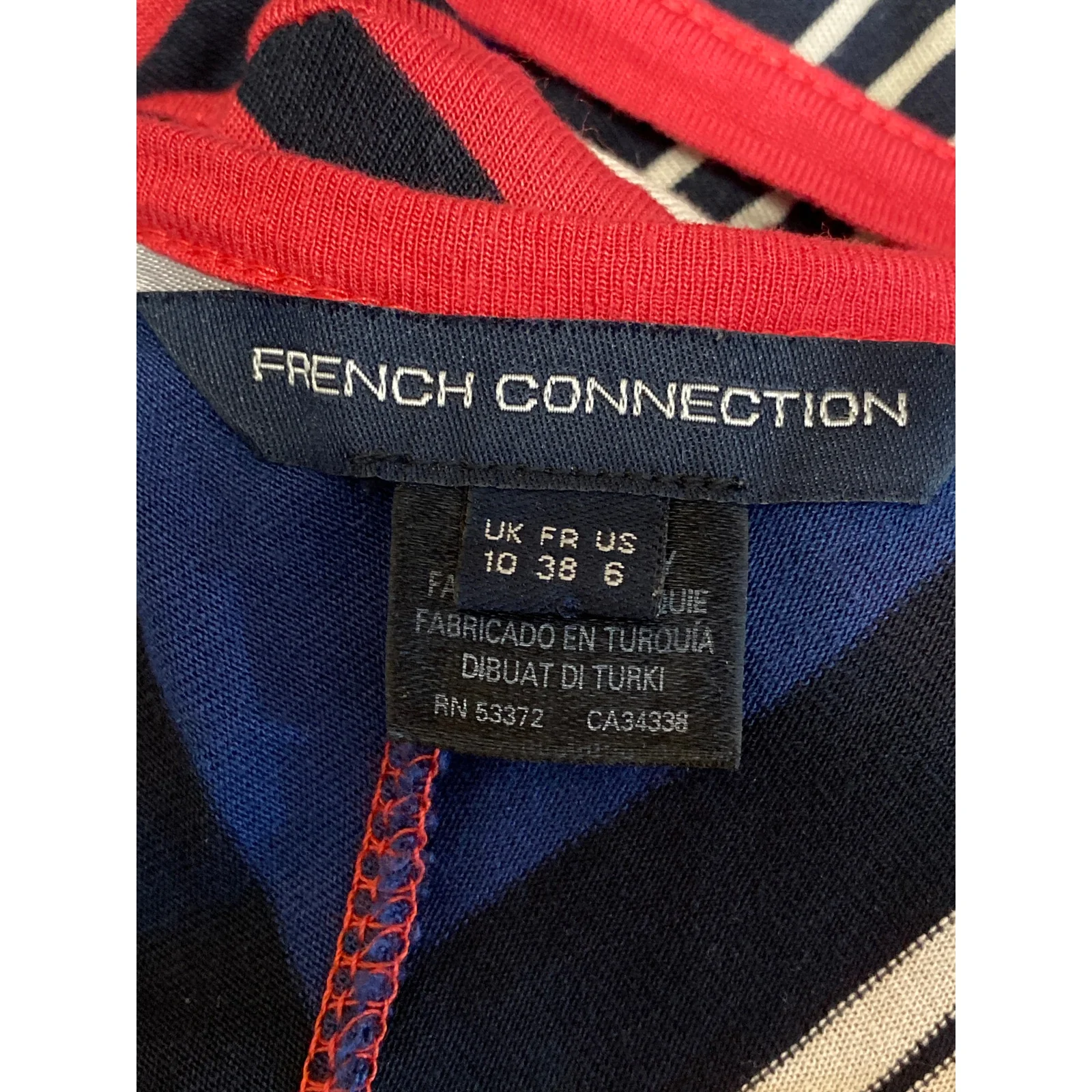 French Connection Multicolor Striped V Neck Sleeveless Maxi Bodycon Tank Dress 6 - Image 4