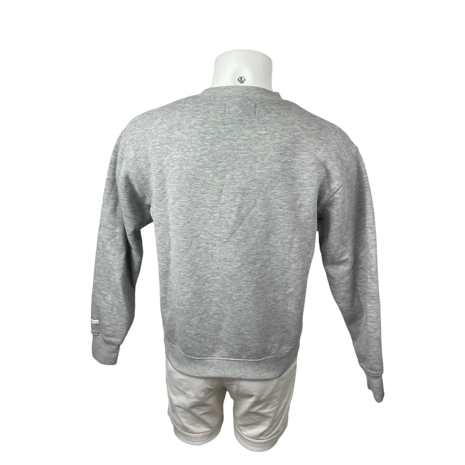 Fursac Gray Crew Neck Long Sleeve Sweater Activewear Athletic Sweatshirt Top M - Image 4