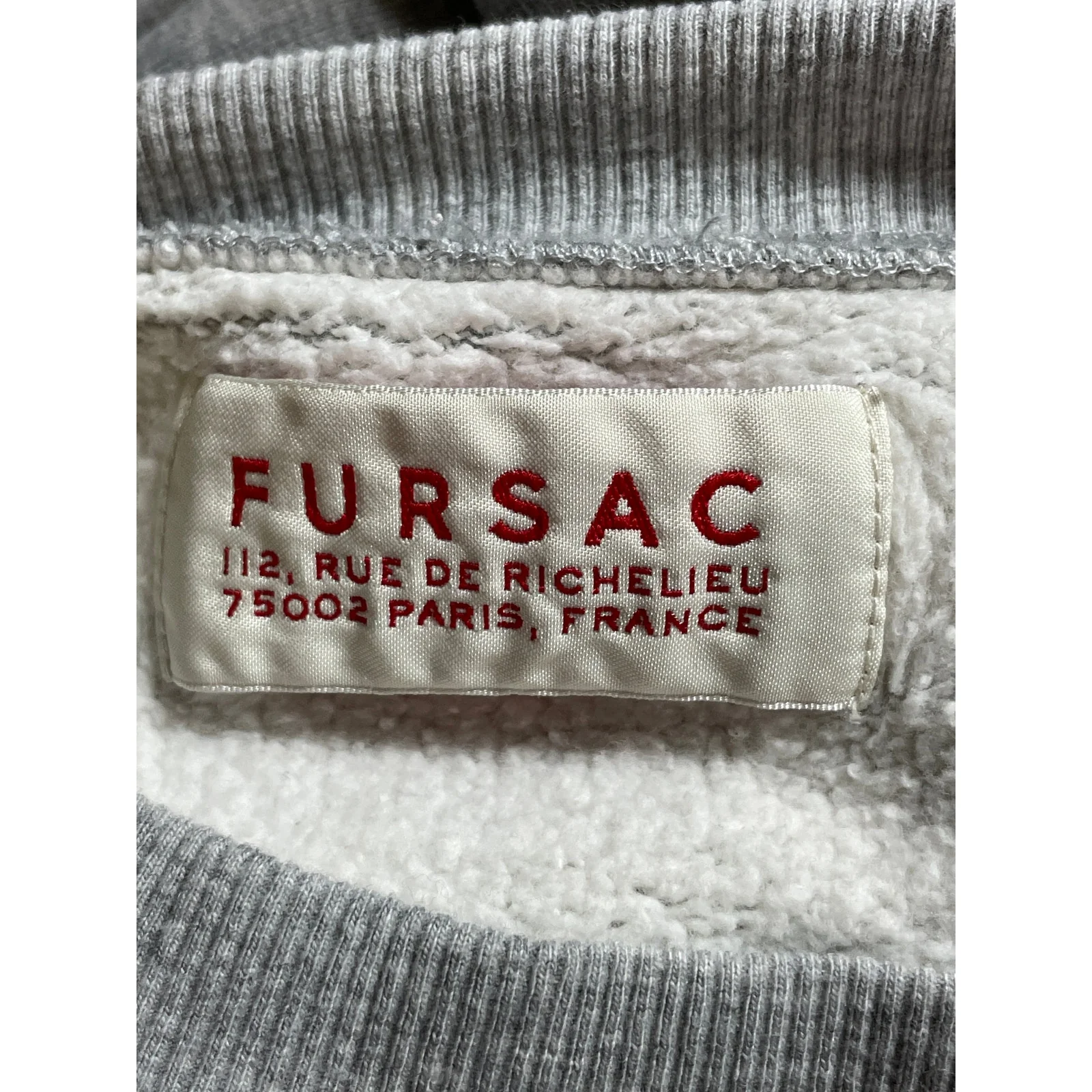 Fursac Gray Crew Neck Long Sleeve Sweater Activewear Athletic Sweatshirt Top M - Image 5