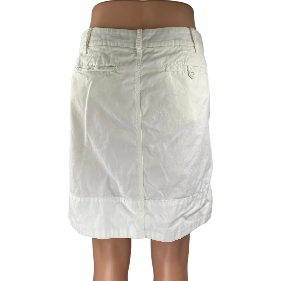 G1 Goods Paper Twill Women's White High Waist Straight Pencil Denim Jean Skirt 2 - Image 3