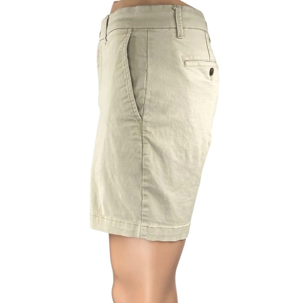Gap Men's Beige Tan Khaki Chino Bermuda Slim Straight Casual Shorts 7" Size 30 - Image 2