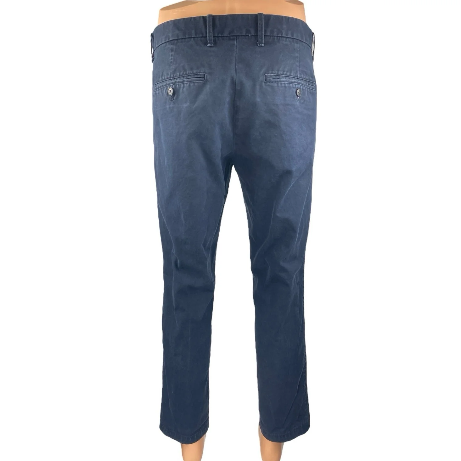 Gap Men's Blue Slim Straight Leg Mid Rise Chino Trousers Dress Pants Size 32x30 - Image 3