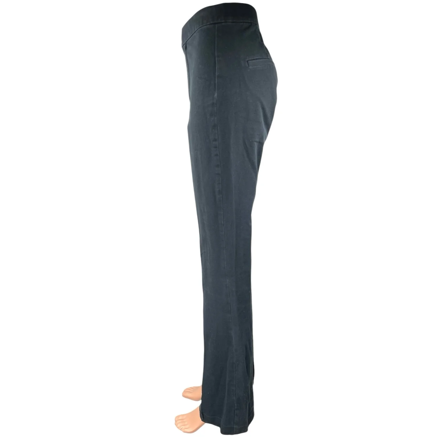 Gap Women's Black Stretch Pleated Flared Bootcut Trouser Dress Pants Size 6 - Image 2