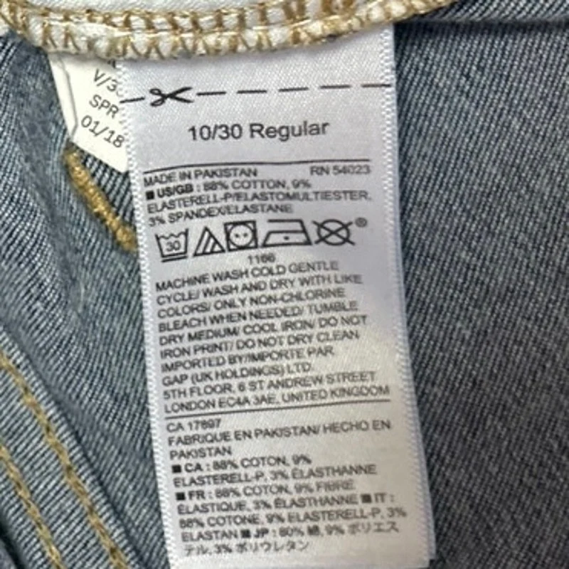 Gap Women's Blue Distressed Stretch High Waisted Skinny Denim Jeans Size 10 - Image 6