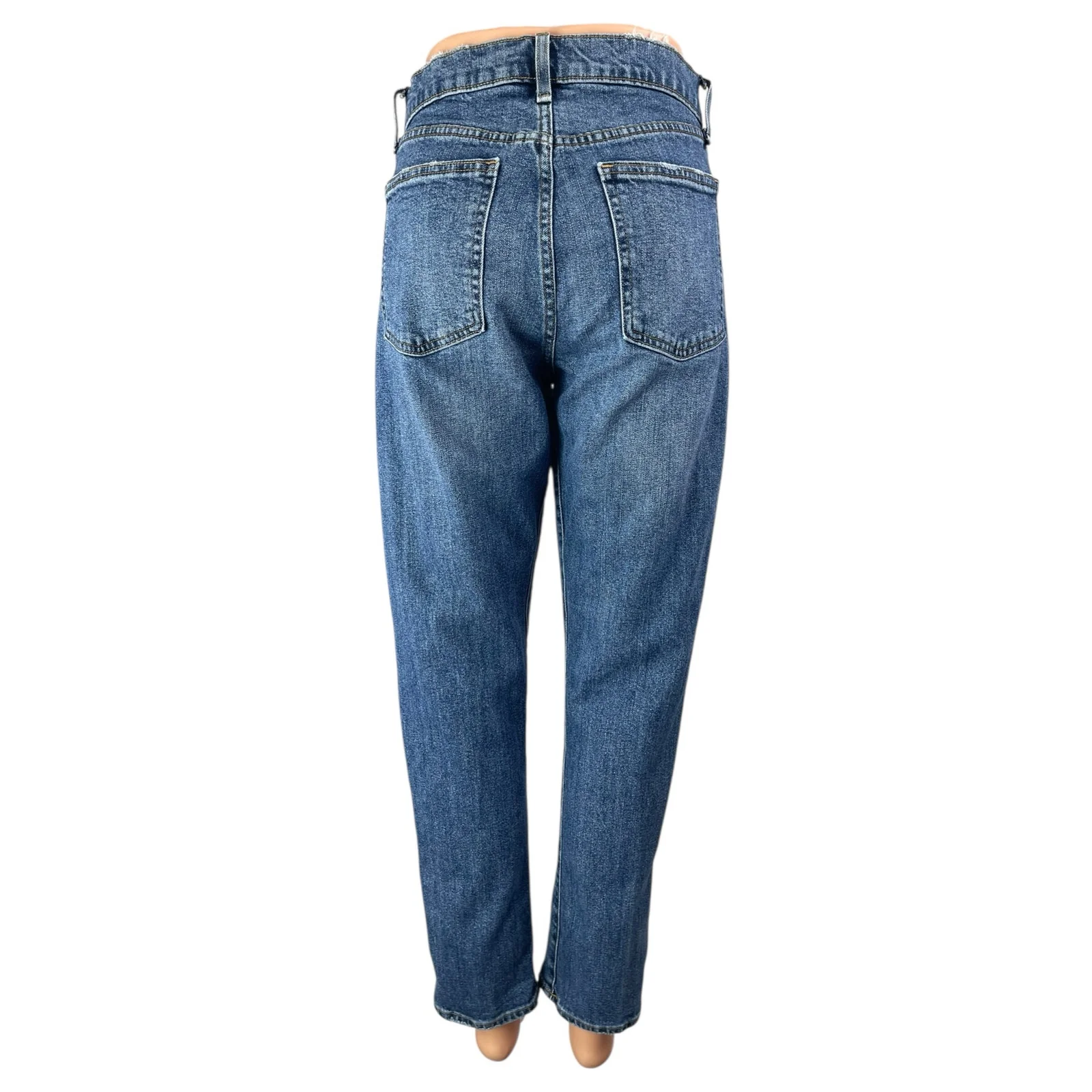 GAP Womens Blue High Rise Slim Fit Straight Leg Medium Wash Denim Jeans Pants 29 - Image 2