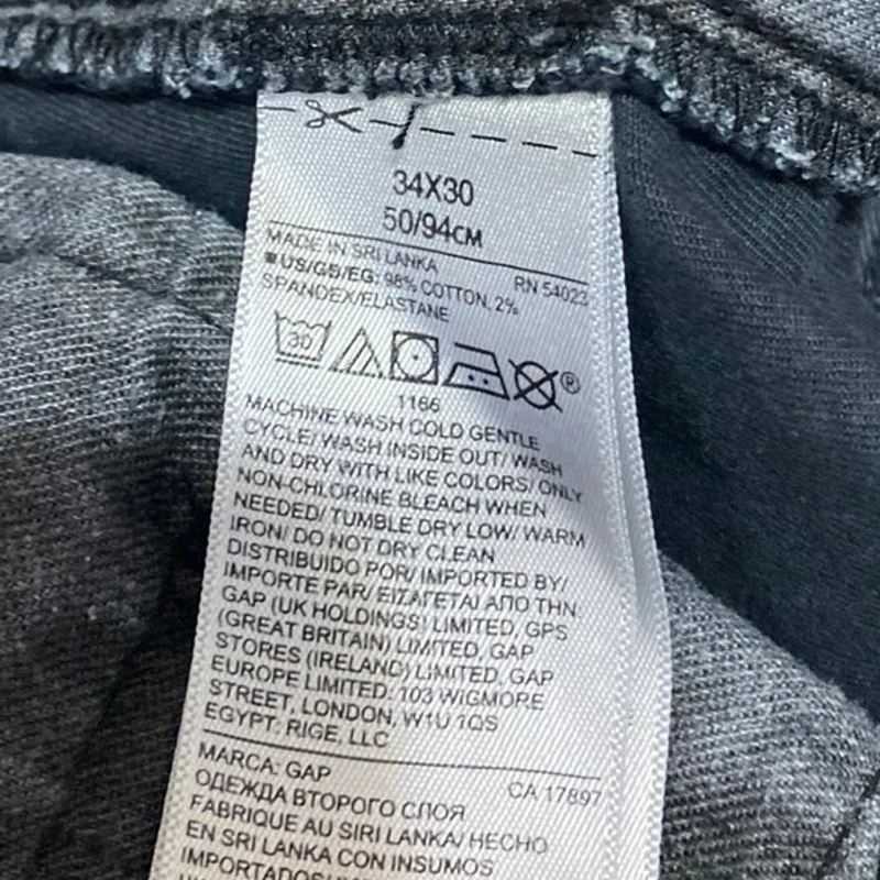 GAP Women's Gray High Waist Straight Skinny Leg Slim Fit Trousers Dress Pants 34 - Image 7