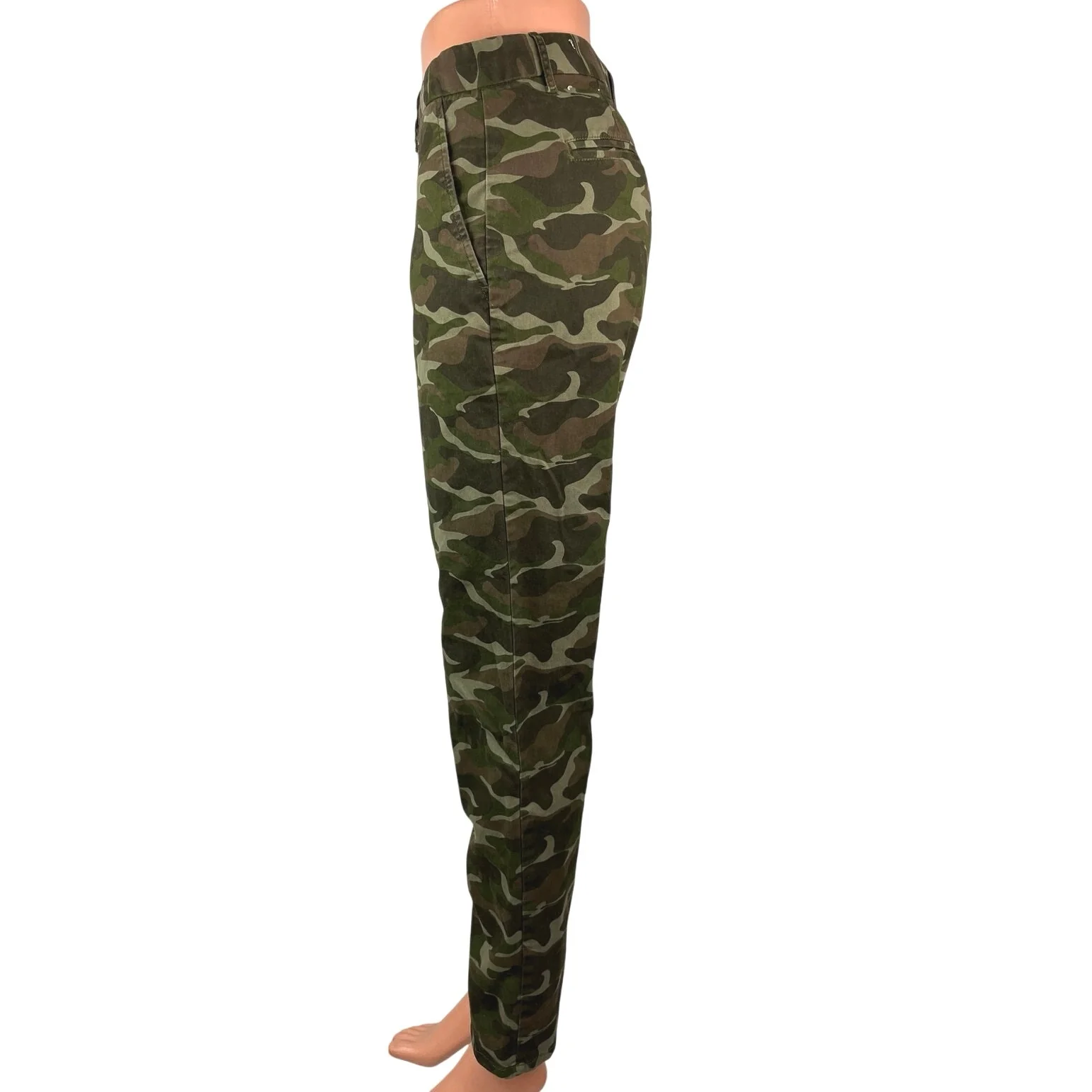 Gap Women's Straight Broken in Khakis Camouflage Army Military Pants Size M - Image 2