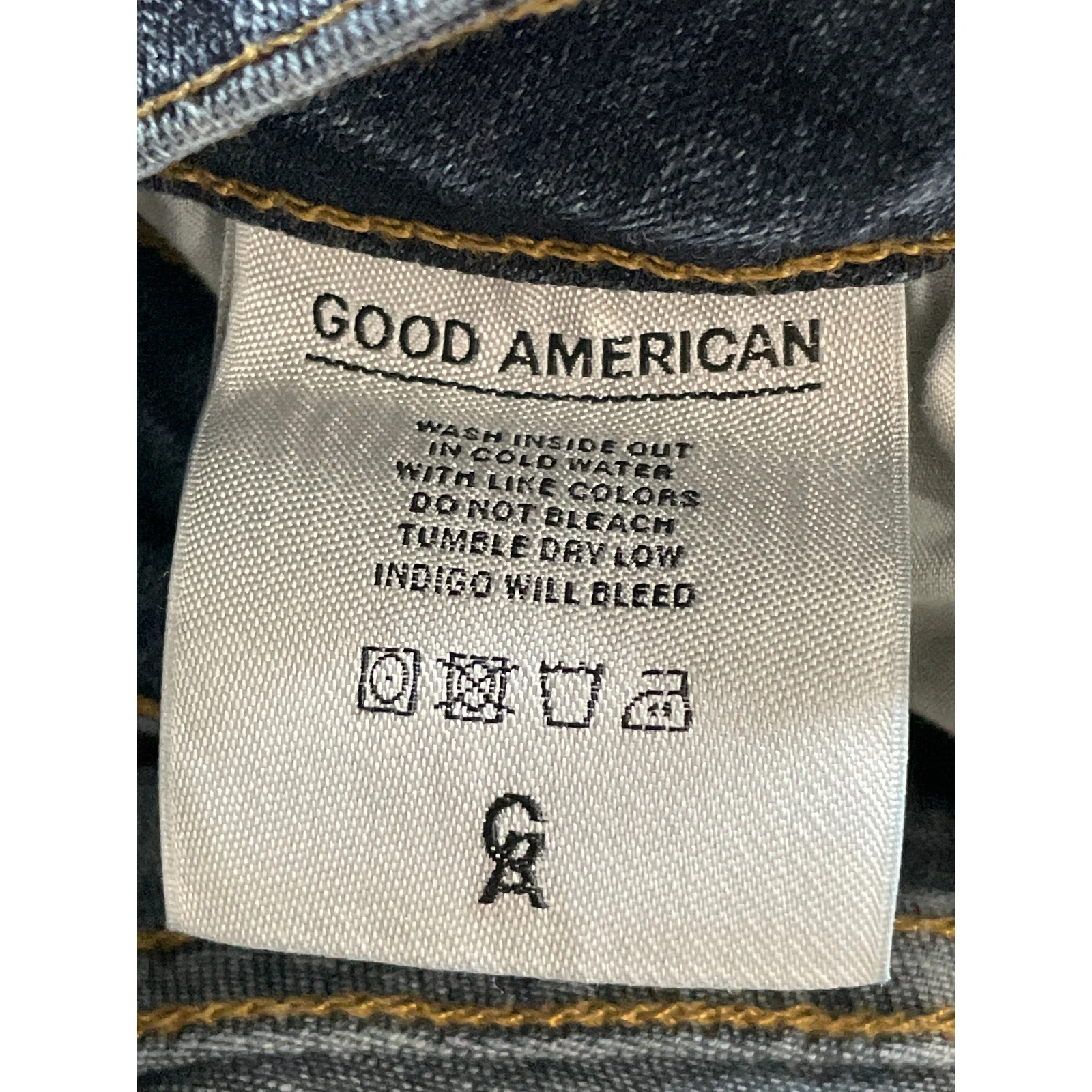 Good American Good Waist Blue Lace Up Back Classic Skinny Denim Jeans Pants 0/25 - Image 7