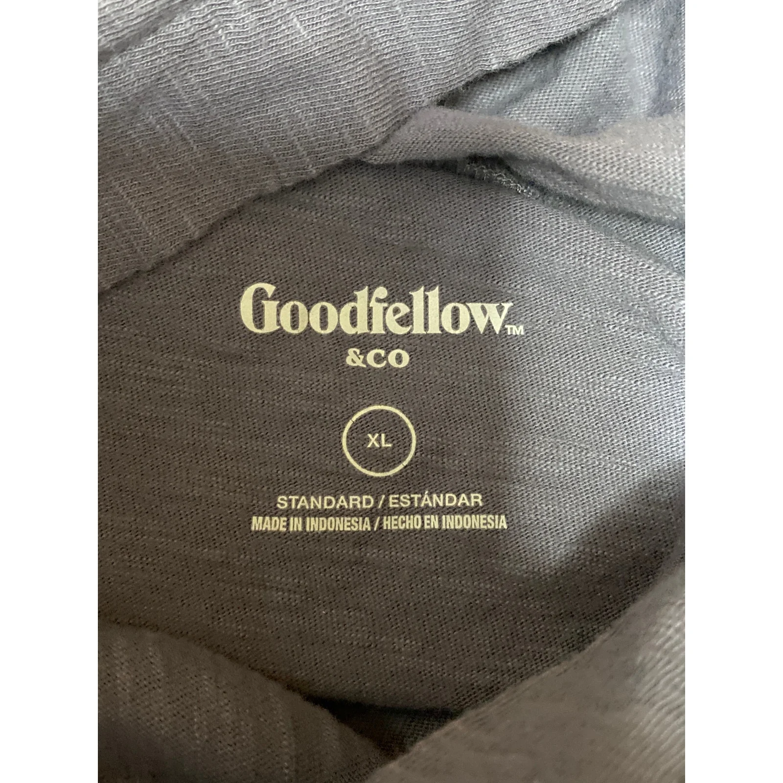 Goodfellow & Co Men's Gray Long Sleeve Hoodie Hooded Sweatshirt Top Size XL - Image 4