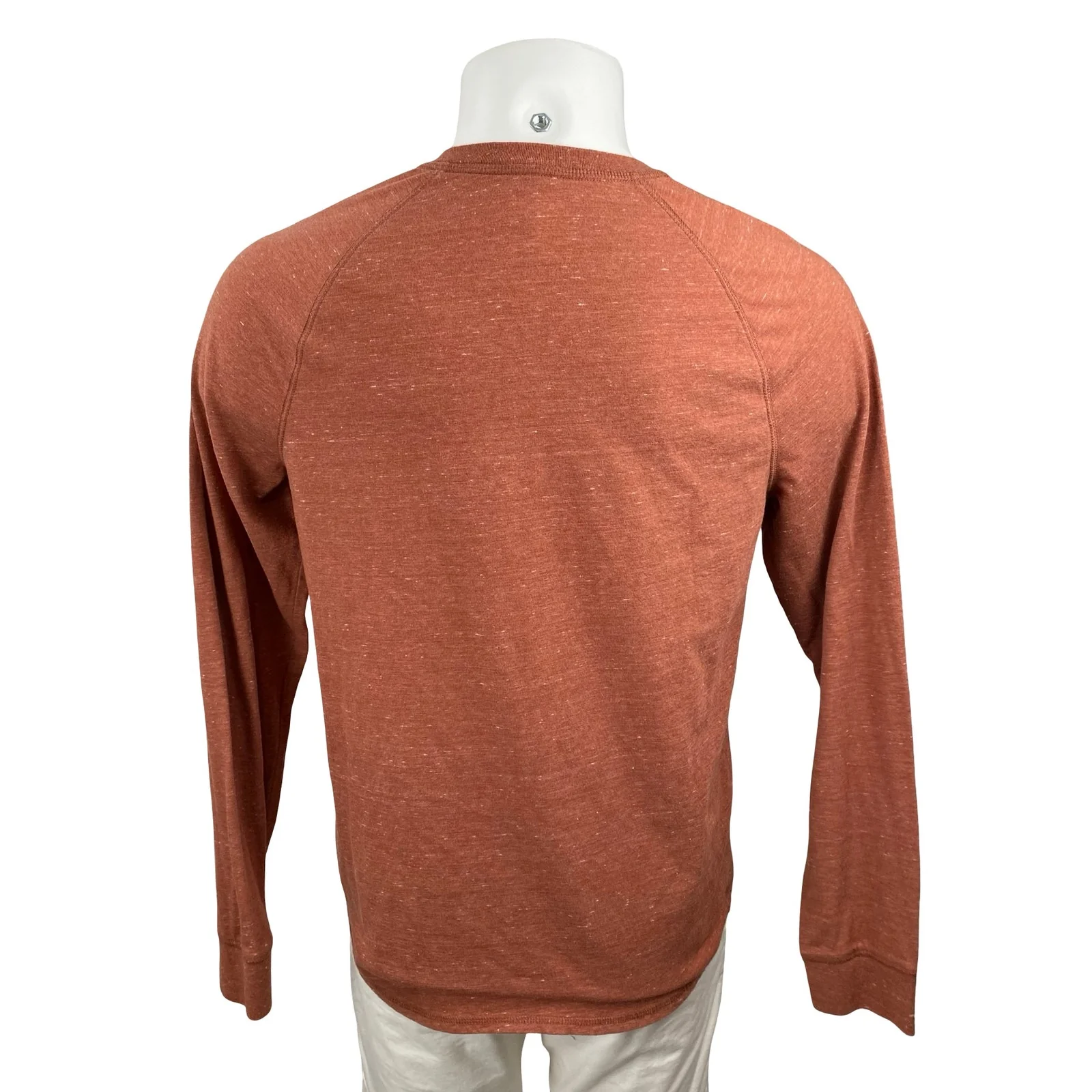 Goodfellow & Co Men's Orange Long Sleeve Casual Henley Basic Tee T-Shirt Top M - Image 4