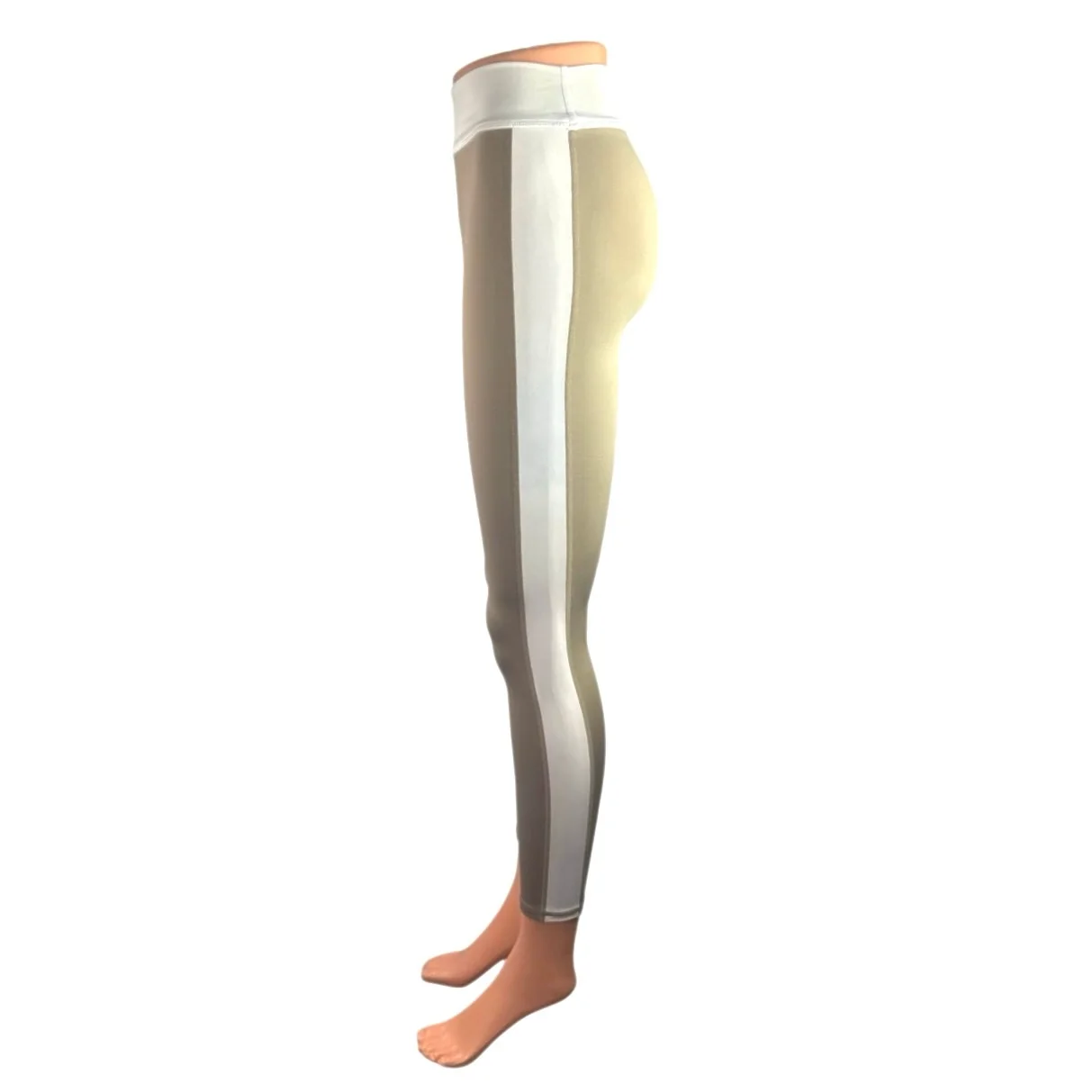 Greyson Divina Beige High Rise Yoga Workout Athletic Activewear Legging Pants M - Image 2