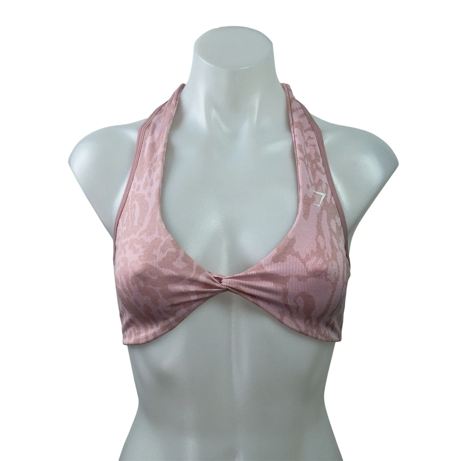 Gymshark Adapt Safari Pink Animal Print Seamless Sports Bra Bralette Tank Top S