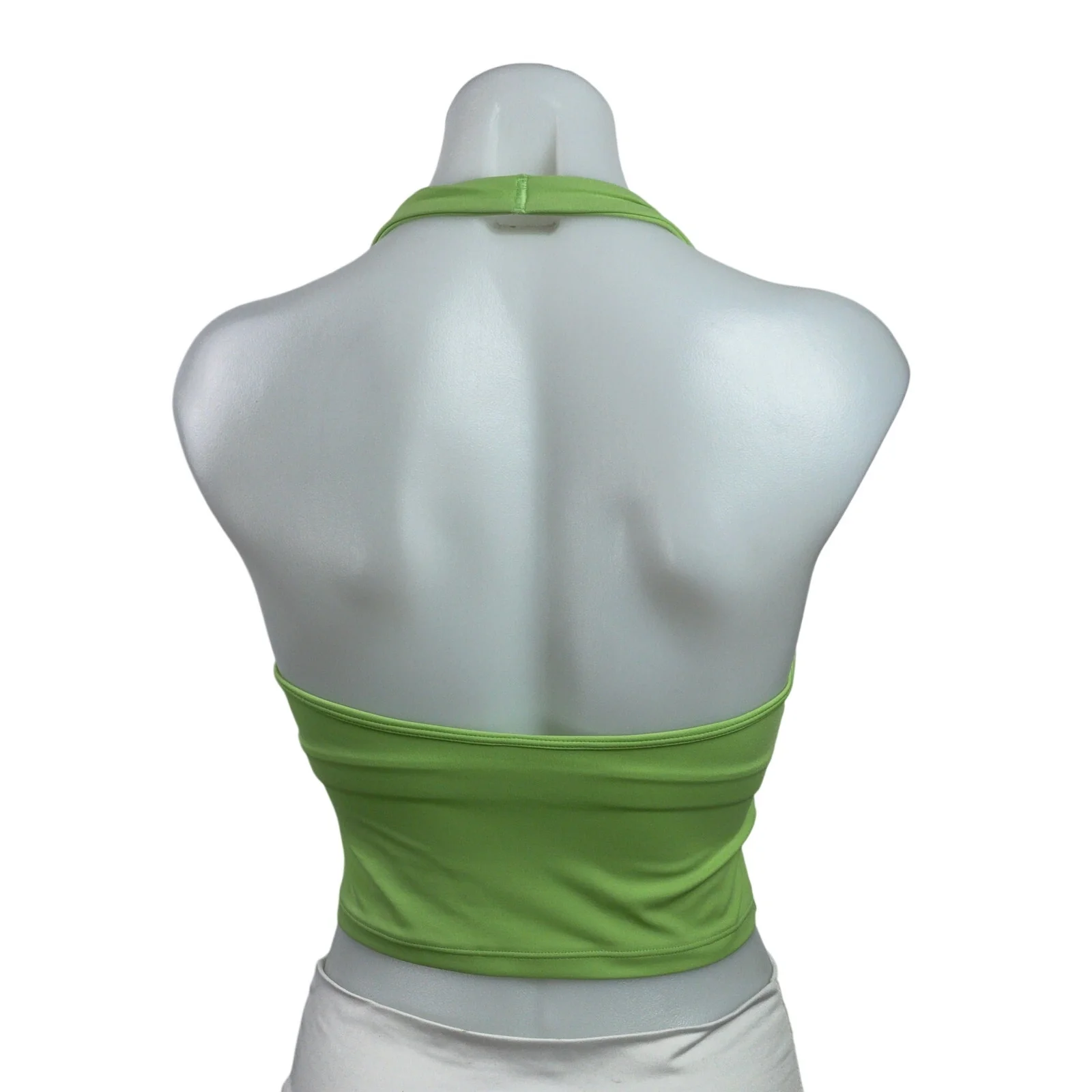 Gymshark Gelato Green Sleeveless Halter Neck Workout Sports Bra Crop Tank Top S - Image 3