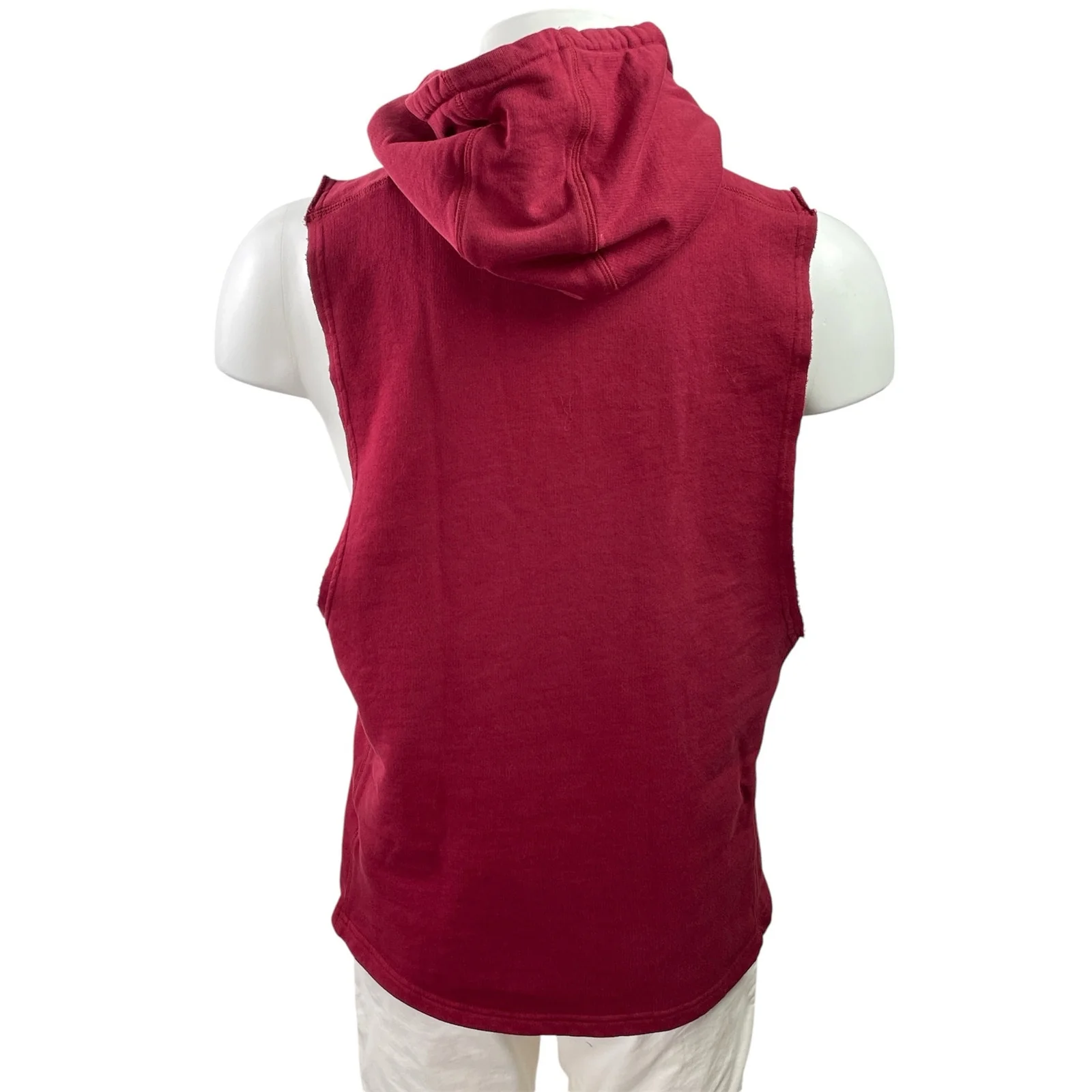 Gymshark Legacy Men's Red Sleeveless Hoodie Hooded Tank Sweatshirt Top Size L - Image 3